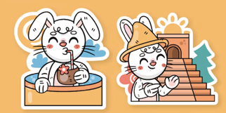 ステッカーとして使えるプリント